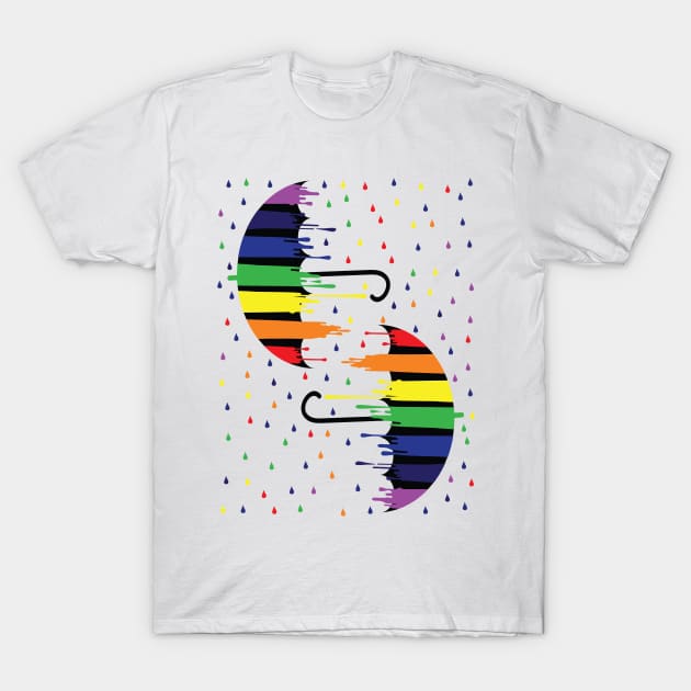 Rainbow umbrella T-Shirt by CindyS